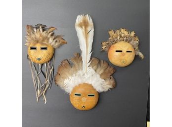 3 Native American Decorative Masks