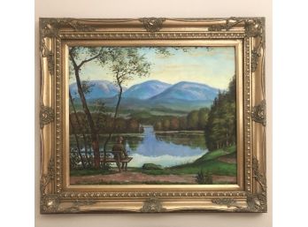 Antique Oil On Canvas-Signed,  Artist Unknown L