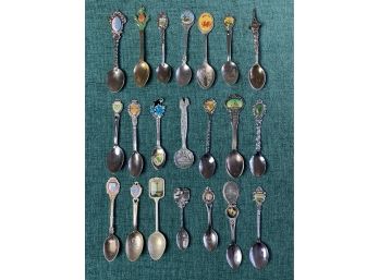 Nice Lot Of Souvenir Spoons- None Are Silver Bdr