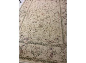 Lovely 11 X 7.5 Rug- Beige, Rust, And Sage Green BFR