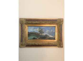 Bridge Painting - Original Oil On Board