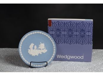 Wedgewood Blue Jasperware 8 Apollo 11 Plate