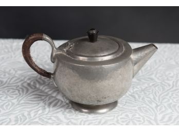Tudric Pewter Ware Teapot With Leather Handle