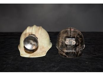 Lot Of 2 Mining Helmets One With Autolite