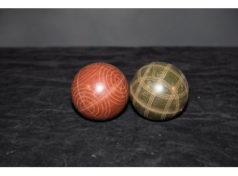 Pair Of Vintage Bocce Balls