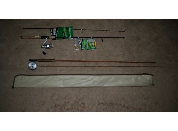 Vintage Wright McGill Fly Rod And Shakespeare Fishing Pole