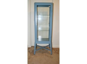 Blue IKEA Metal Display Cabinet