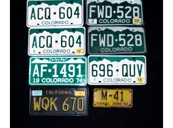 Collection Of License Plates