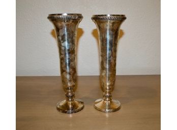 Pair Of Pottery Barn Twisted Vases