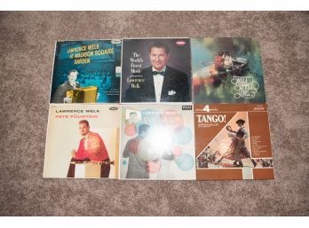 Lot Of 6 LPs Lawrence Welk And Tango