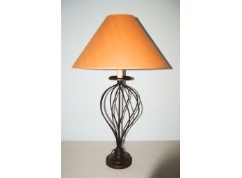 Basket Wrought Iron Table Top Lamp