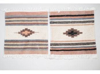 Pair Of Mexican Table Rugs