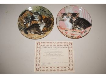 Knowles And Kirby And Topper Cat Plates