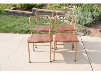 Lot Of 4 Vintage Cosco Folding Chairs