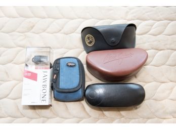 Lot Of Glasses Cases, Camera Cases And Bluetooth