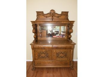 Hersee And Co Antique Victorian Mirrored Sideboard