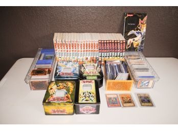 Large Lot Of Naruto Books And Yu-Gi-Oh Trading Cards