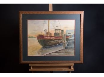 The Holly Ann Boat Watercolor