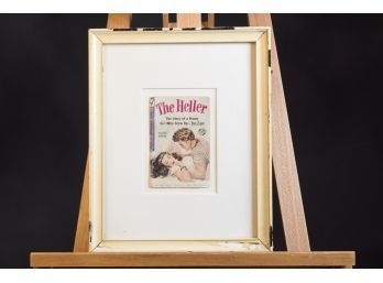 Framed Pulp Paperback Book  Cover 'The Heller'