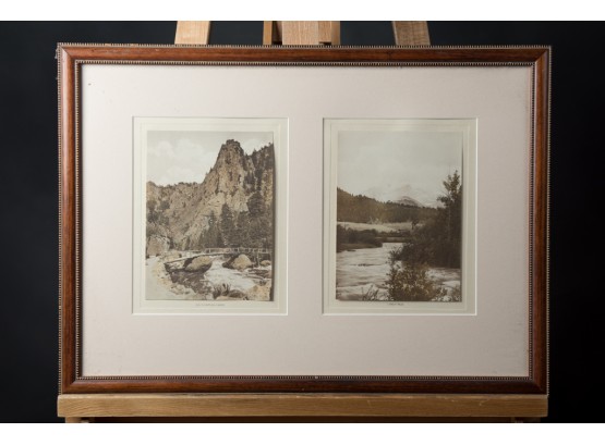 Framed Postcards Of Longs Peak And Thompson Canyon