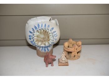 Lot Of Earthenware And Pre Colombian Style Pottery