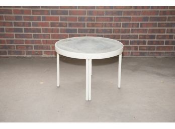 Round Glass Top Small Patio Table