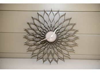 Cupecoy Design Sunflower Heart Wall Clock