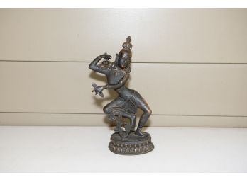 Vintage Nepalese Dancing Dakini Devi Goddess Pot Metal Statue