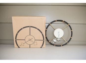 Metal Steering Wheel Wall Clock-Decor