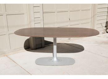 Mid Century Oval  Pedestal Table