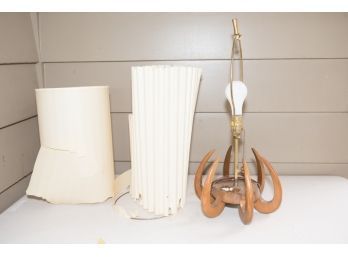 Mid Century Danish Modeline Wood Lamp