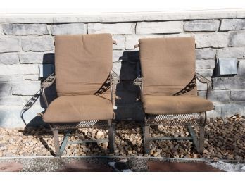 Pair Of Outdoor Iron Bouncy Chairs