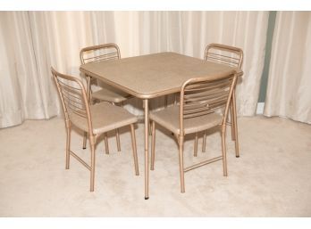 Cosco Vintage Folding Card Table And Chairs