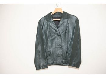 Suedes Of Ireland Green Leather Sheepskin Jacket