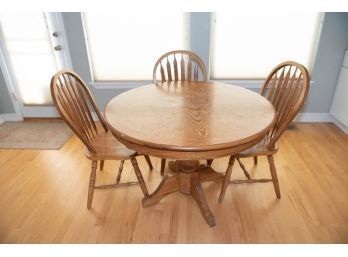 Oak Kitchen Table With 3 Chairs