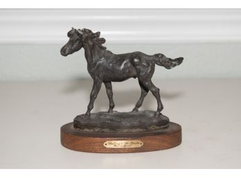 Challenging The Leader Grant Speed Signed Horse Bronze