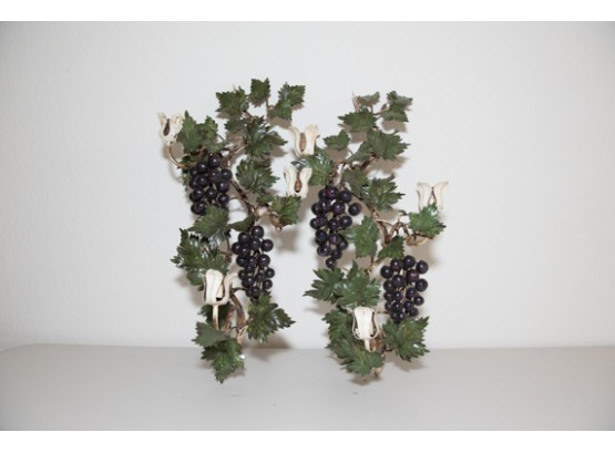 Grape Vine Metal Wall Sconces