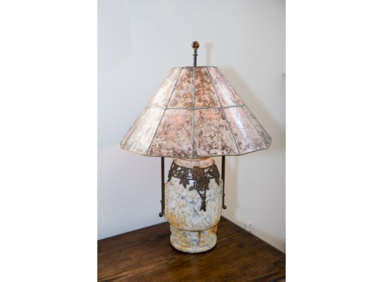 Marble And Iron Table Lamp