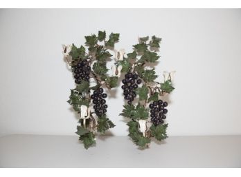 Grape Vine Metal Wall Sconces