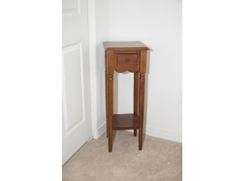 Wooden Plant Stand With One Drawer