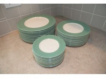 Unmarked Green And White China