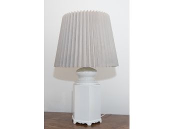 White Lamp With Grey Shade