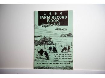 1969 Farm Record Book Sioux Falls