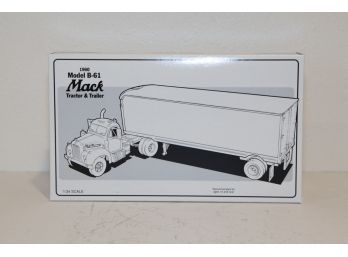 1994 First Gear 1960 Model B-61 Mack Tractor And Trailer 1/34th Scale