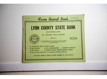 1951 Lyon County State Bank Farm Record Book