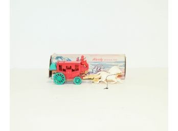 1940s Hardy Plastic Galloping Action Horses Stage Coach