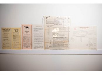 1957 Pontiac Owners Paperwork