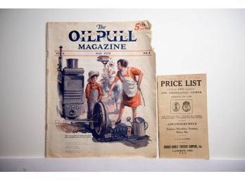 1928  Oilpull Magazine And 1920 Advance Rumely Price List