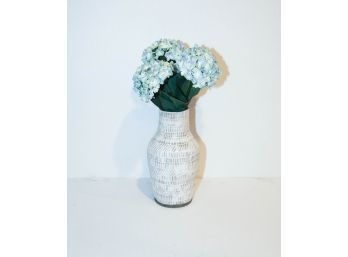 Crate And Barrell 12' Lati Vase And Flowers