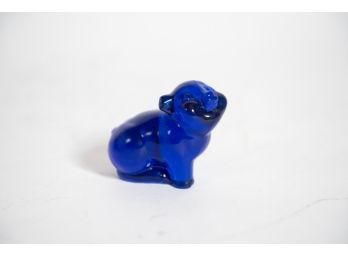 3' Fenton Cobalt Blue Pig